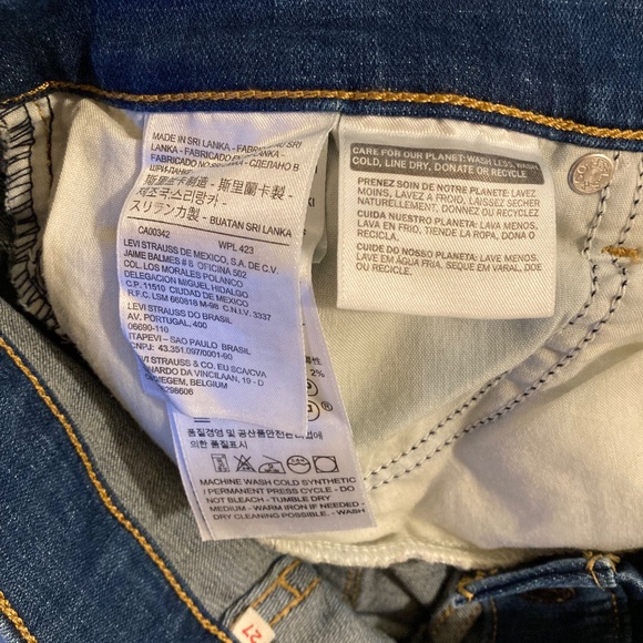 LEVI'S Bermuda Shorts Dark Wash Size 27 - Picture 14 of 14